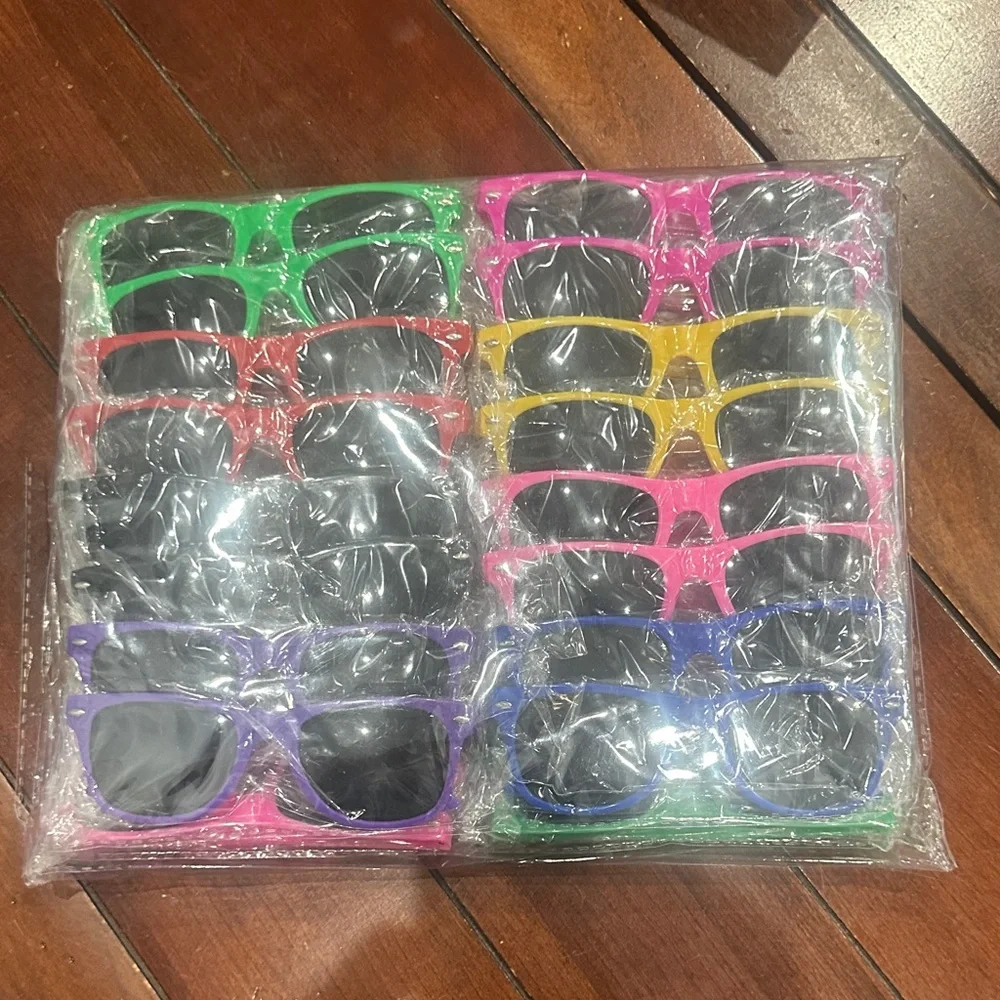 32 Pack of Colorful Kids Wayfarer-Style Sunglasses - Multi Color